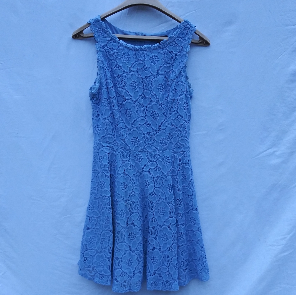 Blue lace city studio girls dress